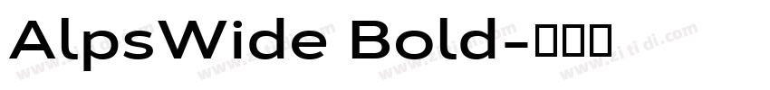 AlpsWide Bold字体转换
